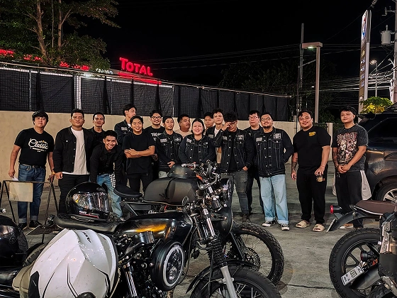 RBL members posing during a nighttime Tambike