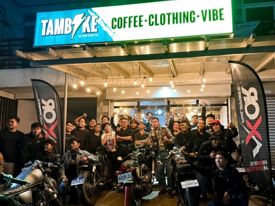 RBL members posing outside Tambike Coffee Clothing Vibe