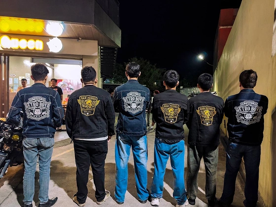 RBL members showing their club jackets during a Tambike
