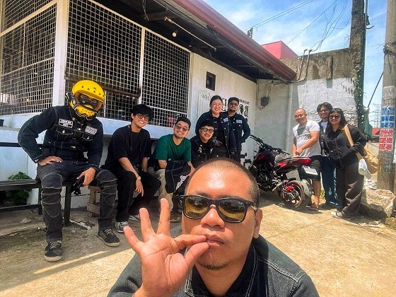 RBL members taking a group selfie during a ride