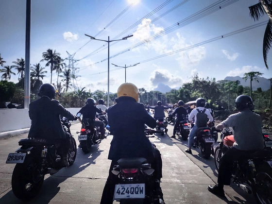 RBL riders traveling together on the road